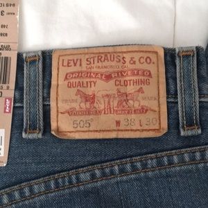 Men's Levi's regular fit 505.  NWT. 38x30.
